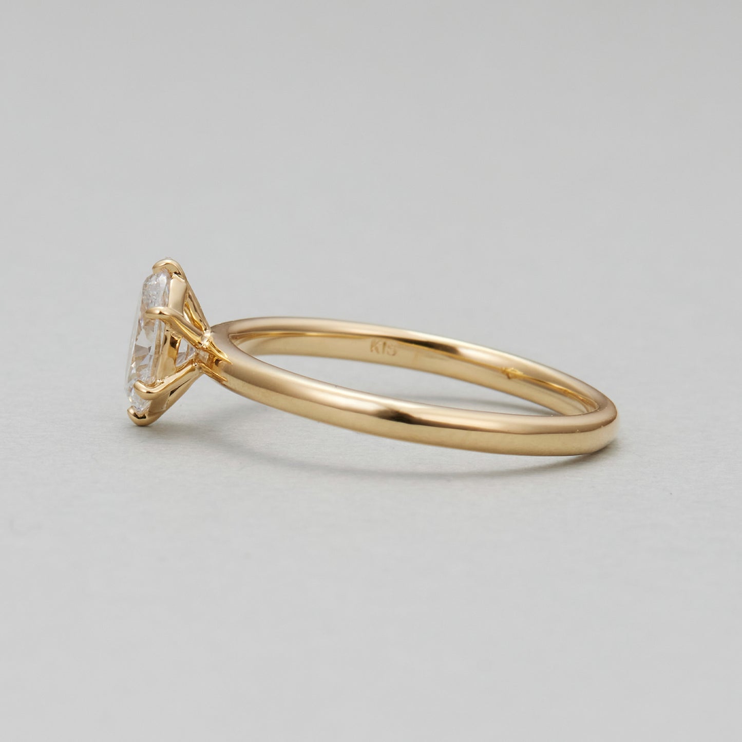 HA SIMPLY Oval Ring / K18 Yellow Gold / 0.5 ~ 0.6 Carat