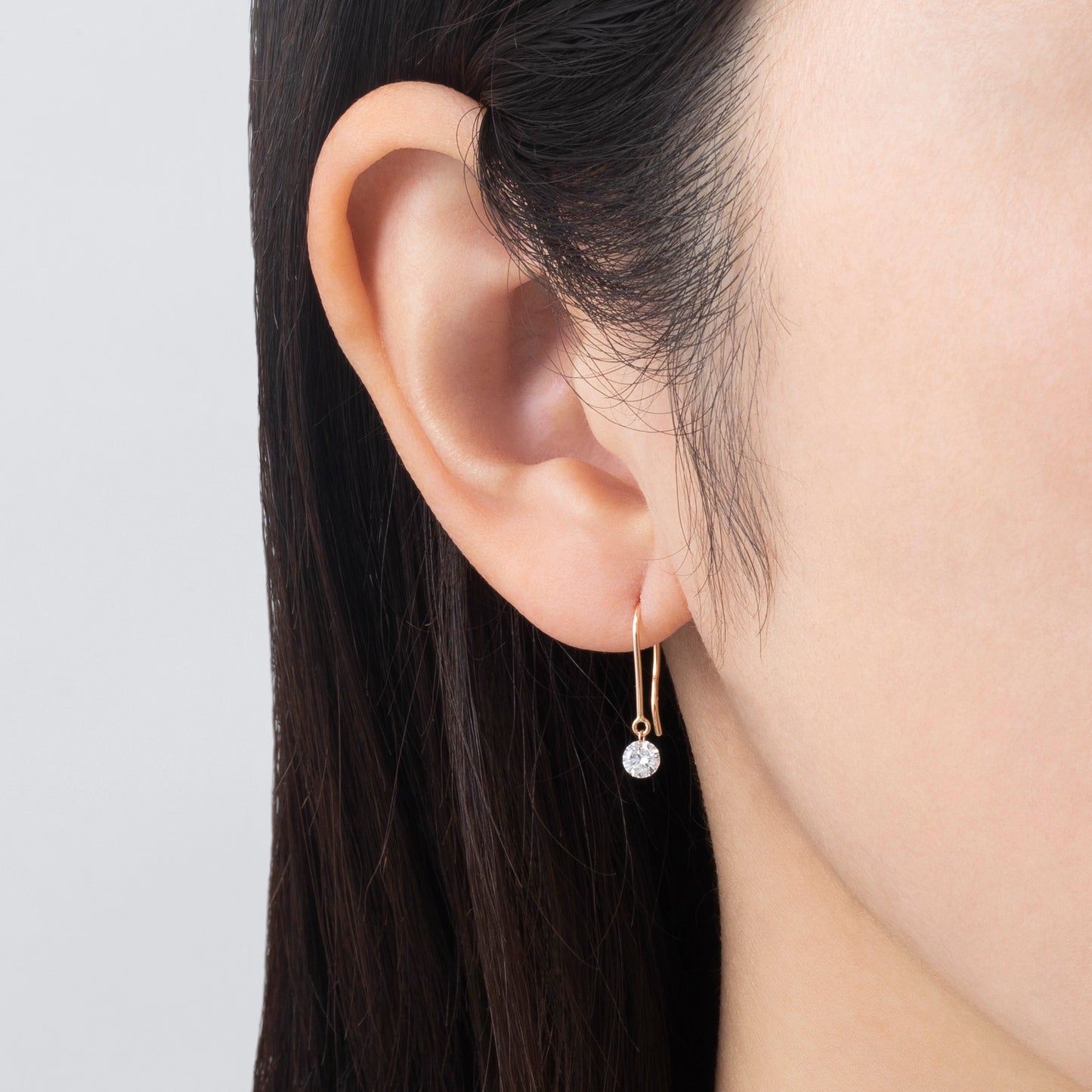 INNOCENCE1 grain earrings/ K18 pink gold/ 0.2 carat x 2 pieces