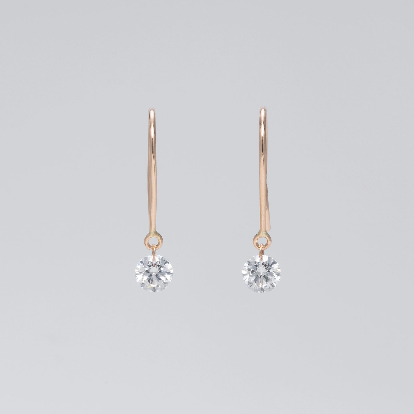 INNOCENCE1 grain earrings/ K18 pink gold/ 0.2 carat x 2 pieces