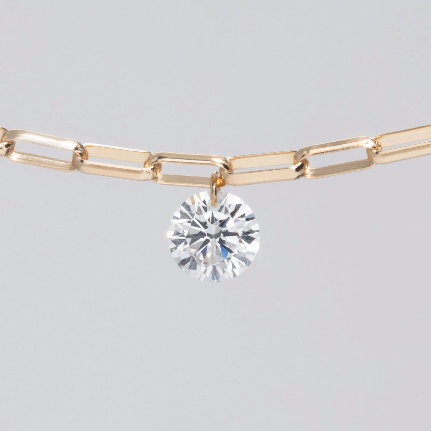 Innocence chain bracelet/ K18 yellow gold/ 0.1 carat