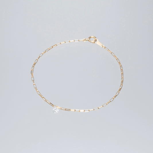 Innocence chain bracelet/ K18 yellow gold/ 0.1 carat