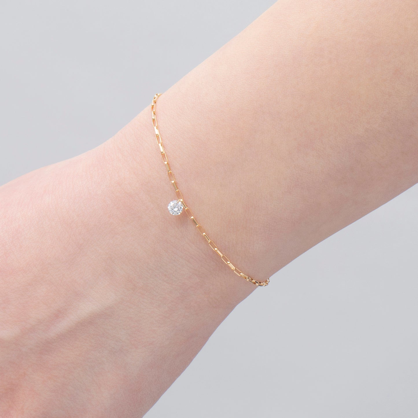 Innocence chain bracelet/ K18 yellow gold/ 0.2 carat