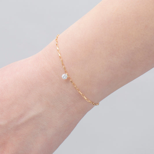 Innocence chain bracelet/ K18 yellow gold/ 0.2 carat