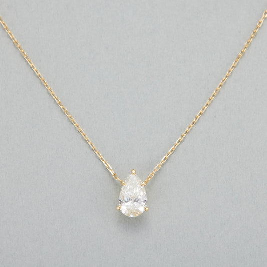 HA SIMPLY Pair Shape Necklace / K18 Yellow Gold / 0.5-0.6 Carat